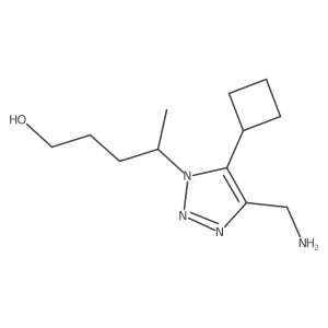 4-[4-(aminomethyl)-5-cyclobutyl-1H-1,2,3-triazol-1-yl]pentan-1-ol结构式