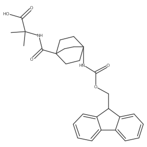 2-{[4-({[(9H-fluoren-9-yl)methoxy]carbonyl}amino)bicyclo[2.2.2]octan-1-yl]formamido}-2-methylpropanoic acid Structure