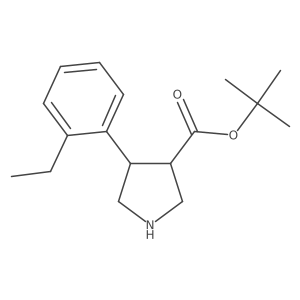 Tert-butyl 4-(2-ethylphenyl)pyrrolidine-3-carboxylate Structure