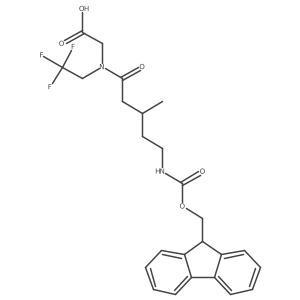 2-[5-({[(9H-fluoren-9-yl)methoxy]carbonyl}amino)-3-methyl-N-(2,2,2-trifluoroethyl)pentanamido]acetic acid Structure