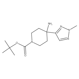 tert-butyl 4-amino-4-(2-methyl-2H-1,2,3-triazol-4-yl)piperidine-1-carboxylate Structure