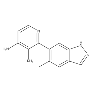 2-(5-methyl-1H-indazol-6-yl)pyridine-3,4-diamine结构式