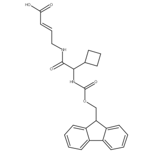4-[2-cyclobutyl-2-({[(9H-fluoren-9-yl)methoxy]carbonyl}amino)acetamido]but-2-enoic acid Structure