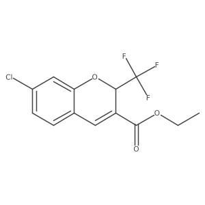 Ethyl 7-chloro-2-(trifluoromethyl)-2H-chromene-3-carboxylate结构式