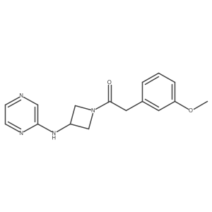 2-(3-Methoxyphenyl)-1-(3-(pyrazin-2-ylamino)azetidin-1-yl)ethan-1-one Structure