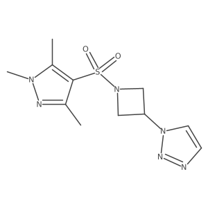 1-(1-((1,3,5-trimethyl-1H-pyrazol-4-yl)sulfonyl)azetidin-3-yl)-1H-1,2,3-triazole Structure