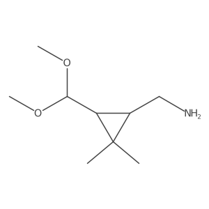 rac-[(1R,3R)-3-(dimethoxymethyl)-2,2-dimethylcyclopropyl]methanamine Structure