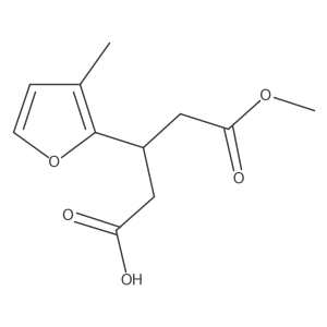 5-Methoxy-3-(3-methylfuran-2-yl)-5-oxopentanoic acid Structure