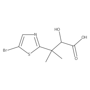 3-(5-Bromo-1,3-thiazol-2-yl)-2-hydroxy-3-methylbutanoic acid Structure