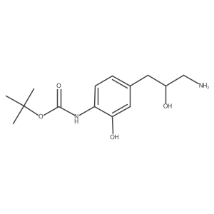 tert-butyl N-[4-(3-amino-2-hydroxypropyl)-2-hydroxyphenyl]carbamate Structure