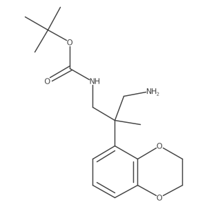 tert-butyl N-[3-amino-2-(2,3-dihydro-1,4-benzodioxin-5-yl)-2-methylpropyl]carbamate结构式