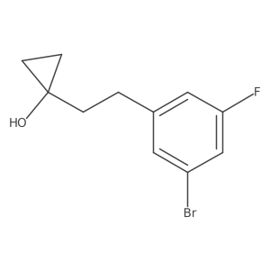 1-[2-(3-Bromo-5-fluorophenyl)ethyl]cyclopropan-1-ol结构式