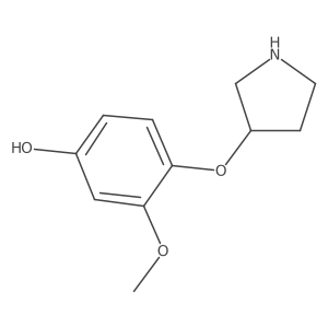 3-Methoxy-4-(pyrrolidin-3-yloxy)phenol Structure