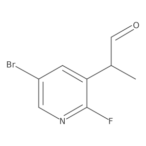 2-(5-Bromo-2-fluoropyridin-3-yl)propanal结构式
