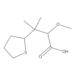 2-Methoxy-3-methyl-3-(thiolan-2-yl)butanoic acid结构式