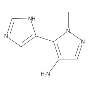 5-(1H-imidazol-5-yl)-1-methyl-1H-pyrazol-4-amine Structure