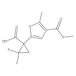 2,2-Difluoro-1-[4-(methoxycarbonyl)-5-methylfuran-2-yl]cyclopropane-1-carboxylic acid Structure