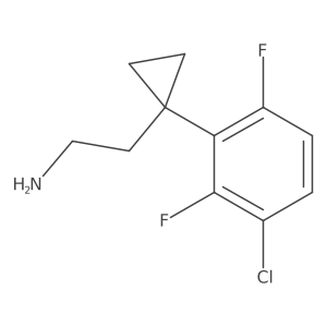 2-[1-(3-Chloro-2,6-difluorophenyl)cyclopropyl]ethan-1-amine结构式