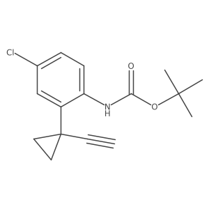 tert-butyl N-[4-chloro-2-(1-ethynylcyclopropyl)phenyl]carbamate Structure