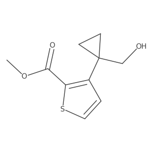 Methyl 3-[1-(hydroxymethyl)cyclopropyl]thiophene-2-carboxylate结构式