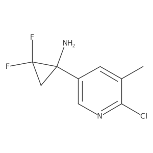 1-(6-Chloro-5-methylpyridin-3-yl)-2,2-difluorocyclopropan-1-amine结构式