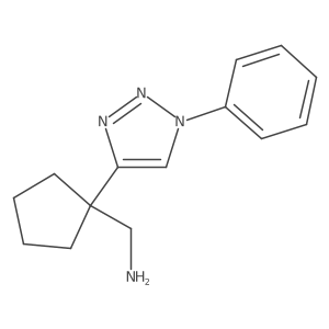 [1-(1-phenyl-1H-1,2,3-triazol-4-yl)cyclopentyl]methanamine结构式