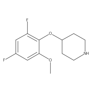 4-(2,4-Difluoro-6-methoxyphenoxy)piperidine结构式