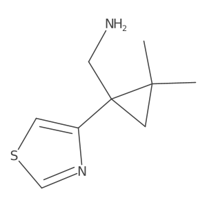 [2,2-Dimethyl-1-(1,3-thiazol-4-yl)cyclopropyl]methanamine结构式