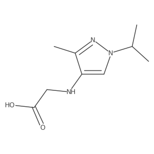 2-[(3-Methyl-1-propan-2-ylpyrazol-4-yl)amino]acetic acid结构式