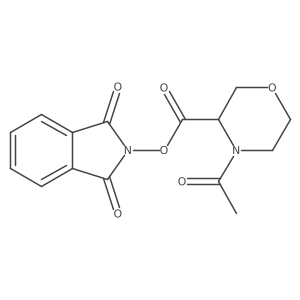 1,3-dioxo-2,3-dihydro-1H-isoindol-2-yl 4-acetylmorpholine-3-carboxylate结构式