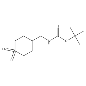 Tert-butyl N-[(1-imino-1-oxothian-4-yl)methyl]carbamate Structure