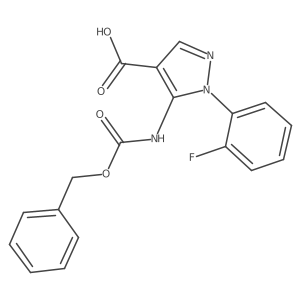 1-(2-Fluorophenyl)-5-(phenylmethoxycarbonylamino)pyrazole-4-carboxylic acid Structure