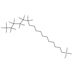 12,12,13,13,14,14,15,15,16,16,17,17,17-Tridecafluoroheptadecyltrichlorosilane结构式