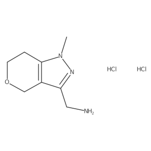 (1-Methyl-1,4,6,7-tetrahydropyrano[4,3-c]pyrazol-3-yl)methanamine dihydrochloride结构式