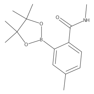 N,4-dimethyl-2-(4,4,5,5-tetramethyl-1,3,2-dioxaborolan-2-yl)benzamide结构式
