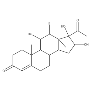 12a-Fluoro-11b,16a,17-trihydroxypregn-4-ene-3,20-dione Structure