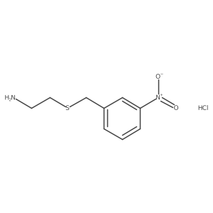 2-((3-Nitrobenzyl)thio)ethan-1-amine hydrochloride结构式