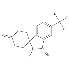 2'-Methyl-5'-(trifluoromethyl)spiro[cyclohexane-1,1'-isoindoline]-3',4-dione结构式