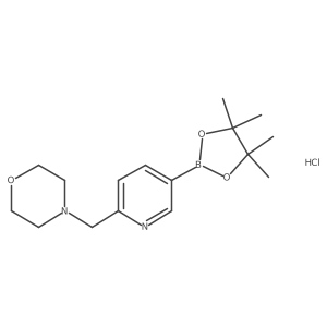 4-((5-(4,4,5,5-Tetramethyl-1,3,2-dioxaborolan-2-yl)pyridin-2-yl)methyl)morpholine hydrochloride结构式