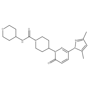 4-[3-(3,5-Dimethylpyrazol-1-yl)-6-oxopyridazin-1-yl]-N-(oxan-4-yl)piperidine-1-carboxamide Structure
