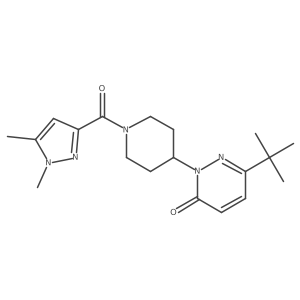 6-tert-butyl-2-[1-(1,5-dimethyl-1H-pyrazole-3-carbonyl)piperidin-4-yl]-2,3-dihydropyridazin-3-one Structure
