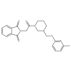 2-[2-(3-{[(6-methylpyridin-2-yl)oxy]methyl}piperidin-1-yl)-2-oxoethyl]-2,3-dihydro-1H-isoindole-1,3-dione结构式