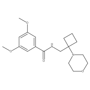 3,5-dimethoxy-N-{[1-(morpholin-4-yl)cyclobutyl]methyl}benzamide Structure