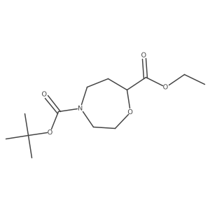 4-(tert-Butyl) 7-ethyl 1,4-oxazepane-4,7-dicarboxylate Structure