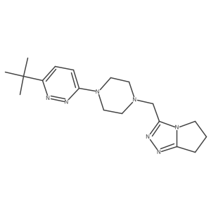 3-tert-butyl-6-[4-({5H,6H,7H-pyrrolo[2,1-c][1,2,4]triazol-3-yl}methyl)piperazin-1-yl]pyridazine结构式