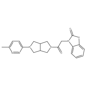 3-{2-[5-(6-Methylpyridazin-3-yl)-octahydropyrrolo[3,4-c]pyrrol-2-yl]-2-oxoethyl}-2,3-dihydro-1,3-benzoxazol-2-one Structure