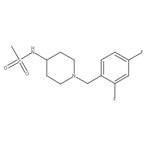 N-{1-[(2,4-difluorophenyl)methyl]piperidin-4-yl}methanesulfonamide结构式