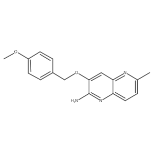 3-((4-Methoxybenzyl)oxy)-6-methyl-1,5-naphthyridin-2-amine结构式