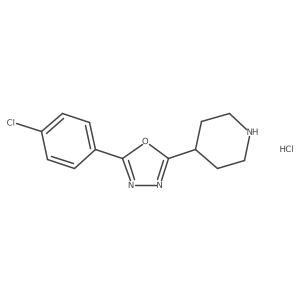 2-(4-Chlorophenyl)-5-piperidin-4-yl-1,3,4-oxadiazole;hydrochloride Structure
