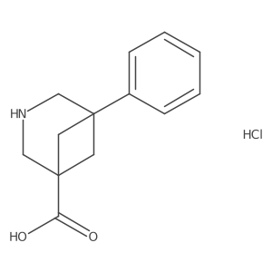 5-Phenyl-3-azabicyclo[3.1.1]heptane-1-carboxylic acid hydrochloride结构式